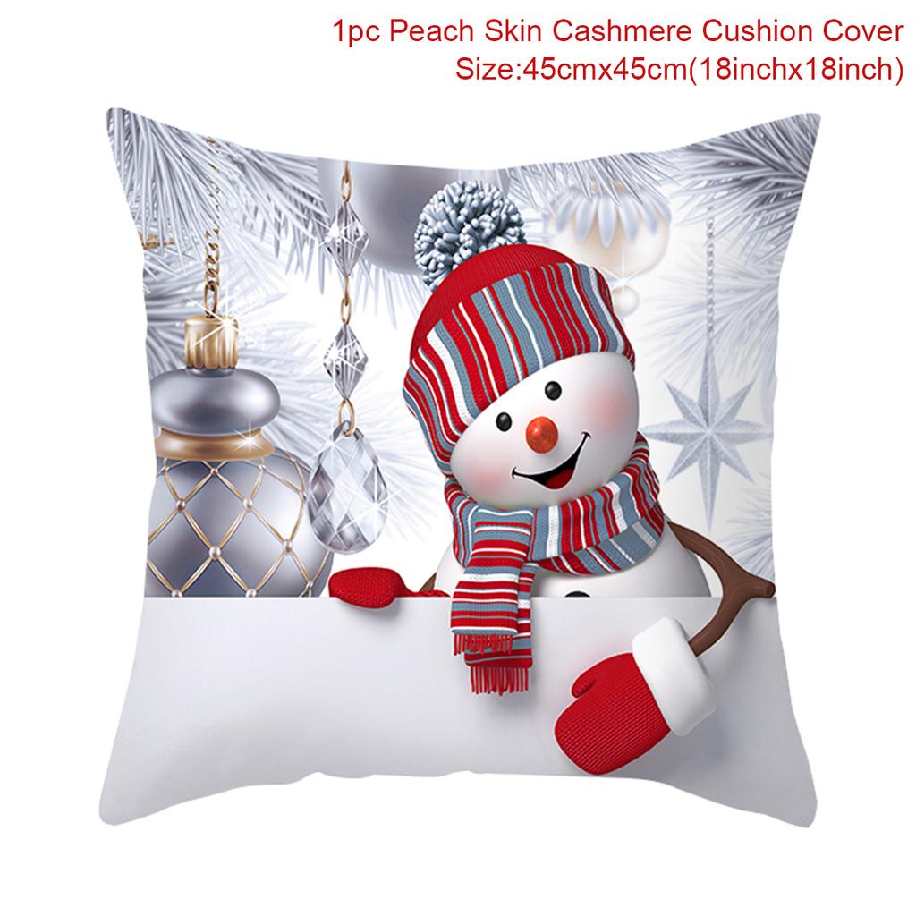 Merry Christmas Cushion Cover Christmas Decorations for Home 2025 Christmas Ornaments Xmas Navidad Gifts Happy New Year 2026