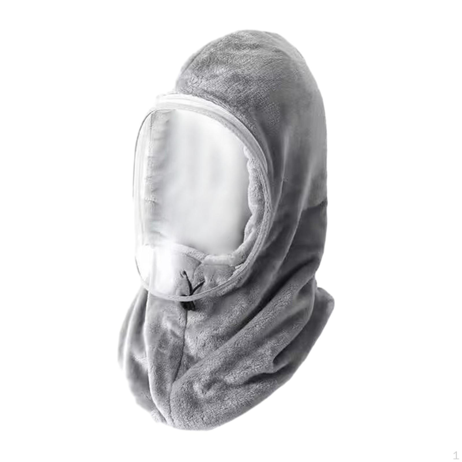 

Balaclava Ski Hood Headwear Breathable Winter Hat Detachable Face Cover for Outdoor Sports Snow сірий колір