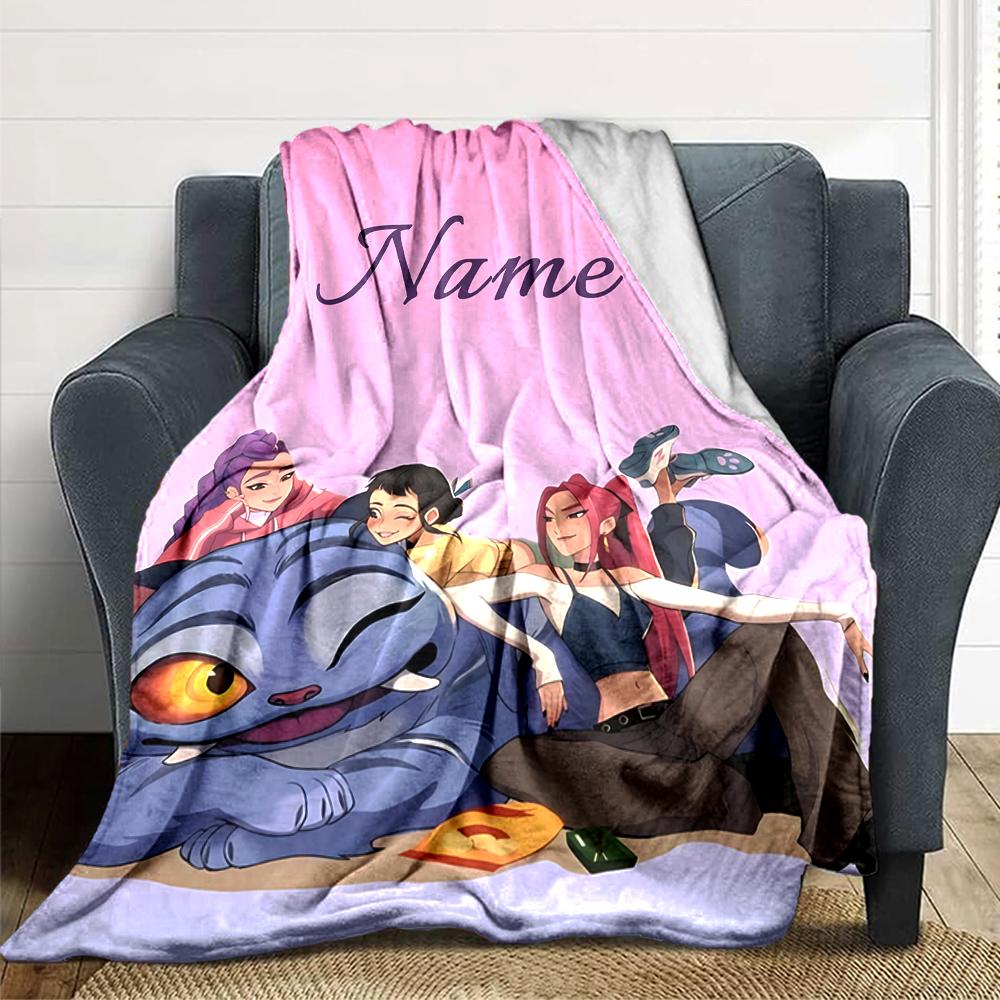 Custom Name Fall Guys Party Blanket for Couch & Bed, Plush Cozy Fuzzy Blanket Super Soft & Warm Blankets for Fall and Winter. 0908119
