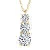 Sansheng Stone Light Luxury Necklace Female Pendant Inlaid with Synthetic Zircon Advanced Sense Personality Fairy Wind Clavicle Chain Item Jewelry