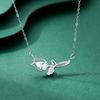 S925 Sterling Silver Tulip Flower Zircon Pendant Necklace for Women | Vintage Style Flower Clavicle Chain Jewelry Gift