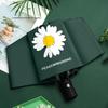 Ins Quan Zhilong Vinyl Umbrella Fully Automatic Umbrella Male And Female Students Gd Small Daisy Folding Sun And Rain Dual-Purpo