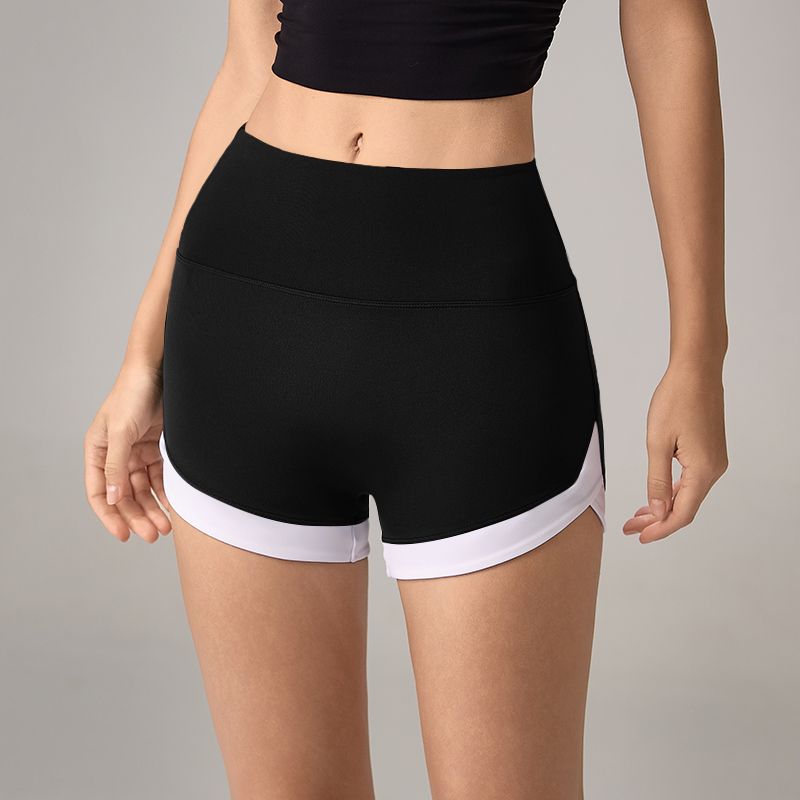 Mitaogirl Kendall Sports Shorts Women High Waist Buttock Lifting Running Hot Pants Contrast Color Three Points Fitness Yoga Pants