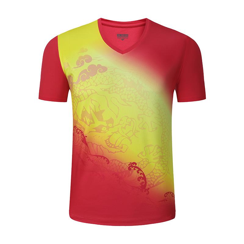 Unisex Kids' Quick-Dry Breathable Badminton Short Sleeve Shirt