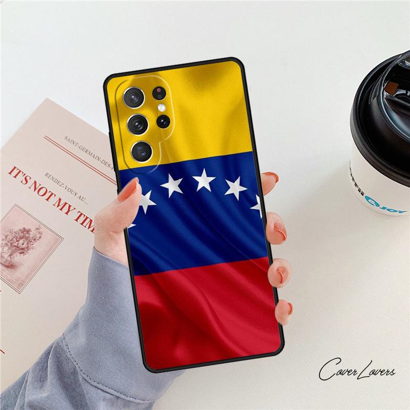 Venezuela Flag Coat Of Arms Phone Case For Samsung Galaxy S24 S25 S23 S22 Ultra Note 10 20 Plus S20 S21 FE Cover