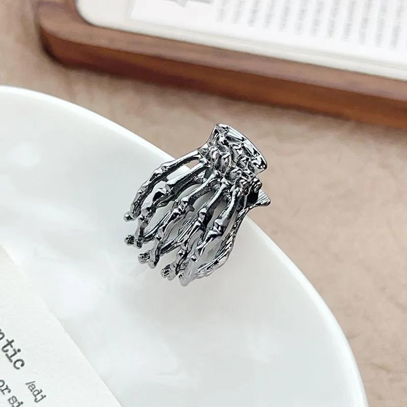 

Маленький размер Металлический скелет руки Заколки для волос Зажимы для волос Женщины Девушки Хэллоуин Готика Панк Вечеринка Хвост Заколка Аксессуары для волос