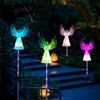 4/2pc Solar Lawn Stake Lamp LED Street Light Garden Landscape Color Changing Lights Outdoor Lawn Lighting for Yard Patio Pathway