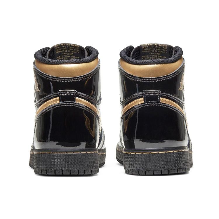 Air Jordan 1 Retro High OG Negro Metalizado Dorado GS 575441-032