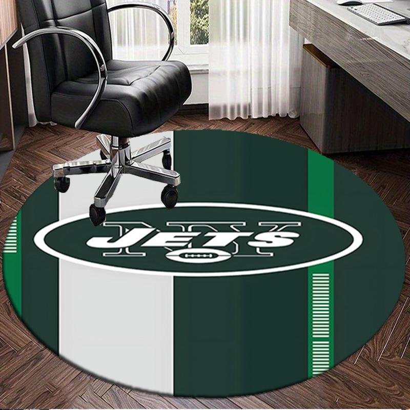 New York Football Logo Round Rug for Livingroom,Bedroom, Palyroom, Chair Rug, Area Rug, Circle Carpet, Large Size Fan Christmas Gift