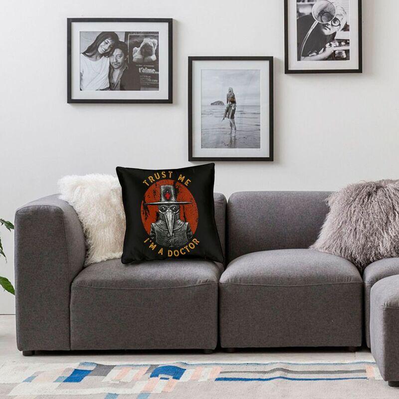 Home Decor Halloween Pillowcase Scary Dr Vampire Print Cushion Cover for Bedroom Living Room 45x45cm Funda De Almohada