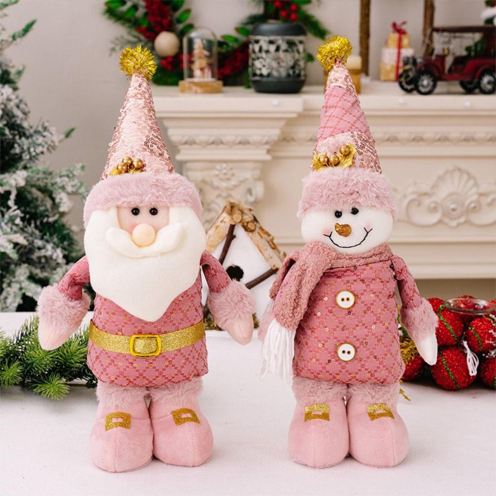 Standing Christmas Telescopic Doll Ornaments Cute Merry Christmas Decoration  New Year Supplies