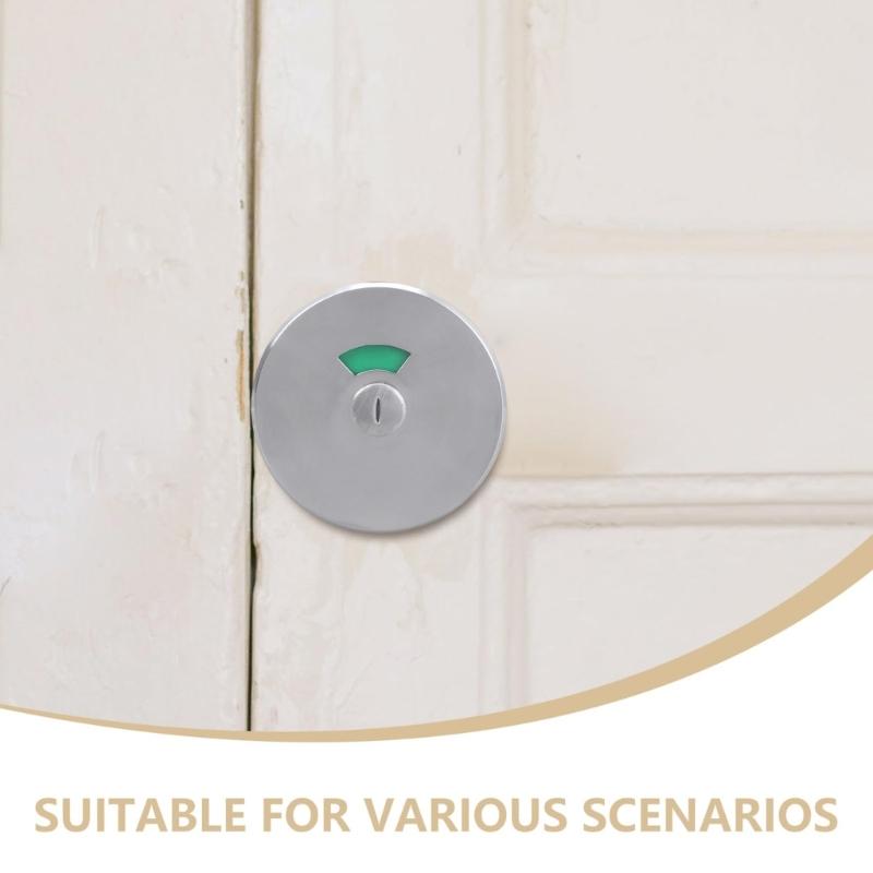 Privacy Indicator Lock Steel Bathroom Door Handle with Easy Installation Commercial Restroom Lock for Home & Office Use