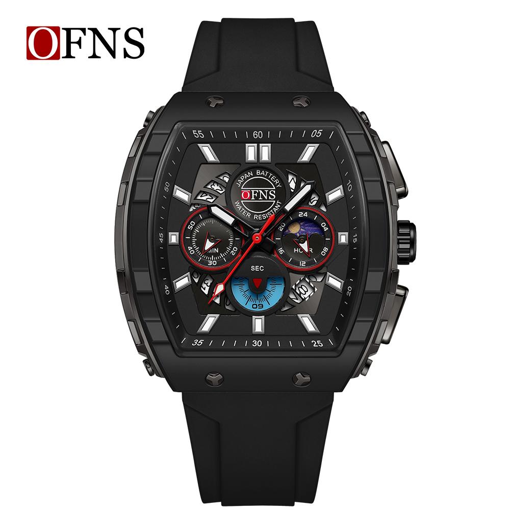 Fashion Student Quartz Watch Multi Functional Three Eye Six Pin Waterproof Luminous Calendar Men's Quartz Watch