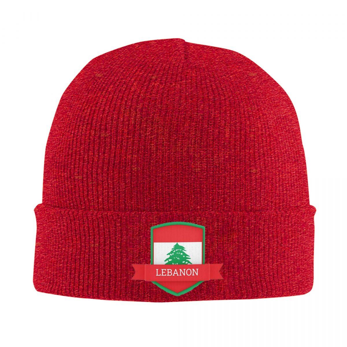 

Lebanon Lebanese Flag Warm Knitted Cap Hip Hop Bonnet Hat Autumn Winter Outdoor Beanies Hats for Unisex Adult One Size