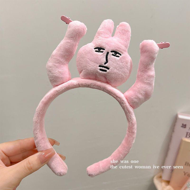 

2024 Оригинальная розовая повязка на голову с кроличьими ушками для укладки волос и веселья