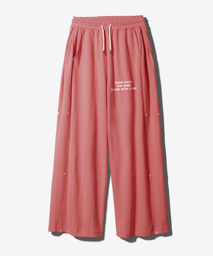 (Setup) Mwl Crop Hoodie+Snap Pants - Red