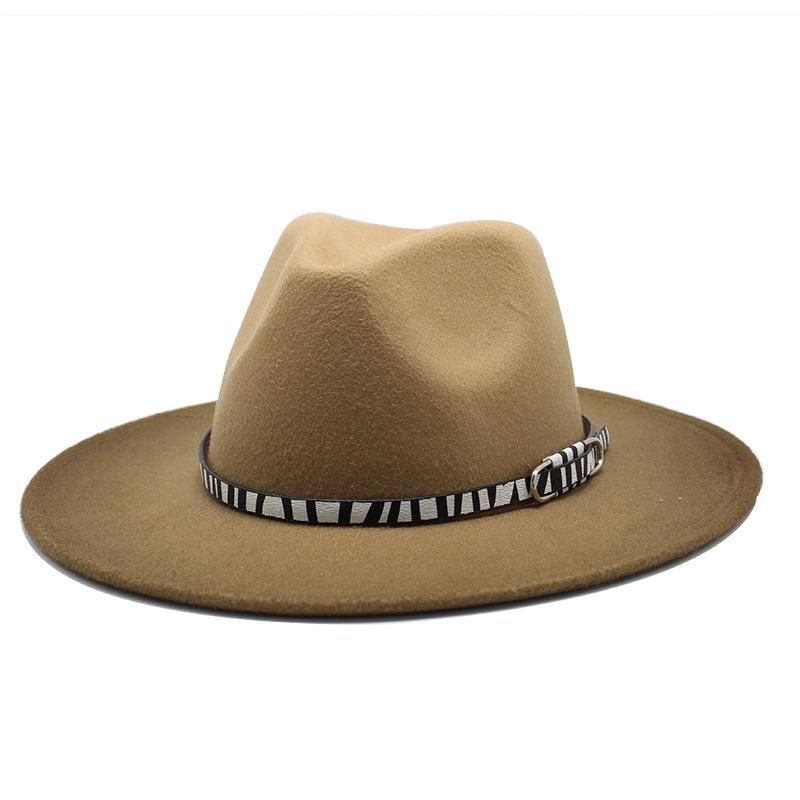 Spray Paint Gradual Change Color Jazz Hat Season Men And Women Retro Two-Color Woolen Hat