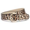 Fashionable Alligator Pattern Belts for Woman 105cm Durable PU Gold Color Buckle Belts Woman's Jeans Belts