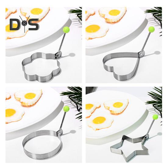Praktyczna forma do jajek zapobiegająca oparzeniom Przydatne narzędzie do smażenia jajek w kształcie serca ze stali nierdzewnej