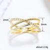 European and American retro cross ring women, Korean version of fashionable gold design cold ring, hollow multi-layer model