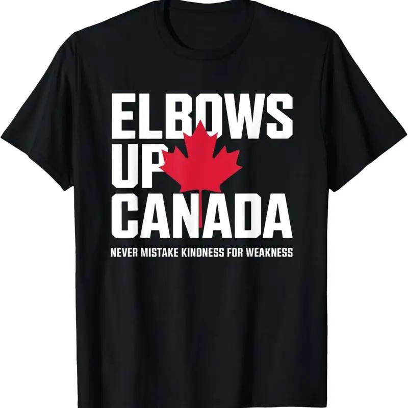 Elbows Up Canada Never Mistake Kindness For Weakness T Shirt S разноцветный