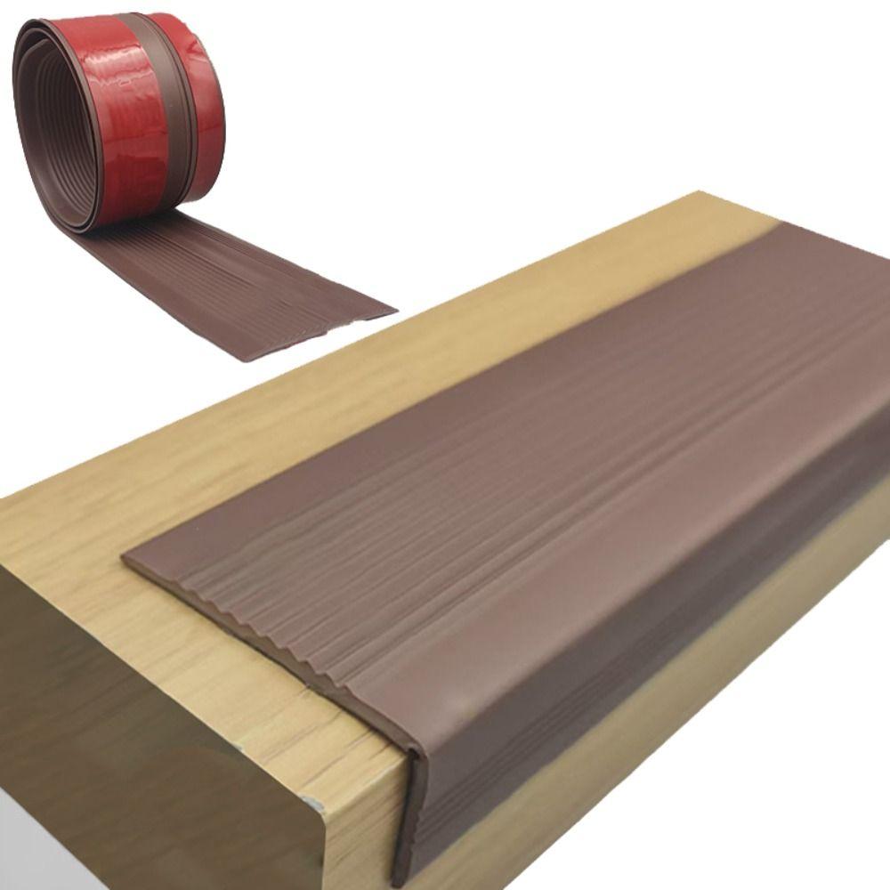 100cm Stair Safety Non-Slip Strip PVC Peel and Stick Anti Skip Step Treads Flexible Self-Adhesive Staircase Edge Trim