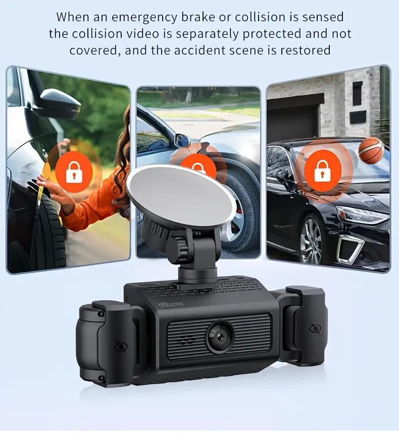 1080P Four-Lens Night Vision Dash Cam