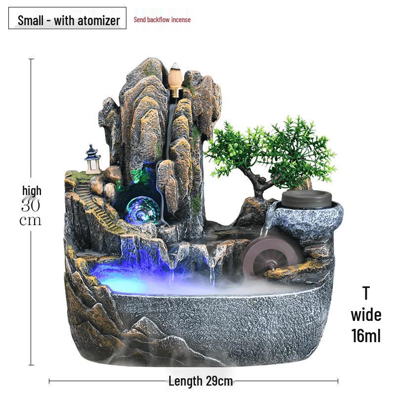 Feng Shui Water Feature: Circulating Fountain for Wealth Attraction and Landscaping – Perfect for Living Rooms, Offices, or Housewarmings