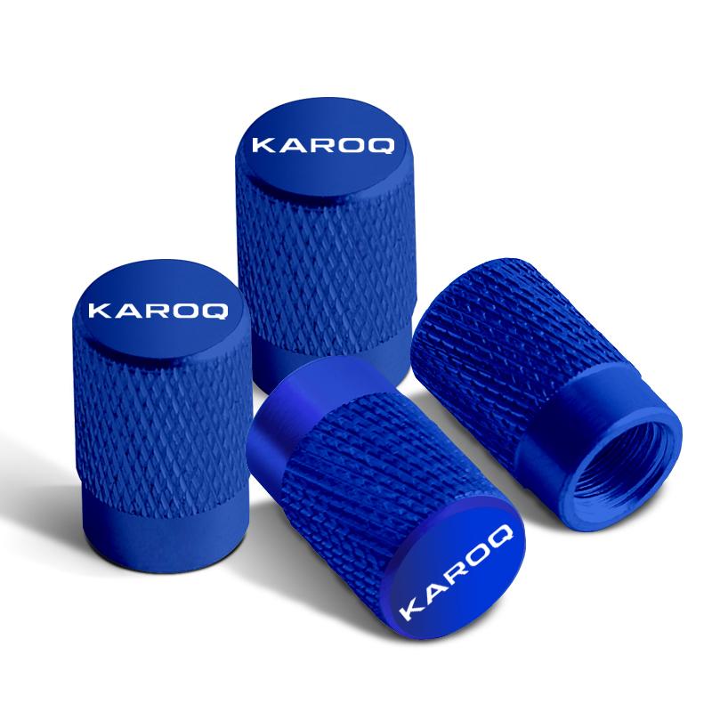 BYCP2 4pcs For Skoda Karoq Badge VRS Sport Line Car Wheel Tire Valve Caps Tyre Stem Covers Accessories Styling
