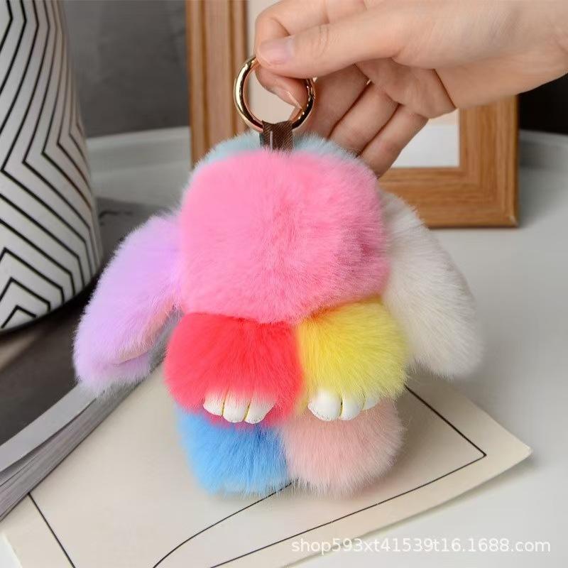 Imitation Otter Rabbit Pendant, Bag Decor, Car Keychain Charm