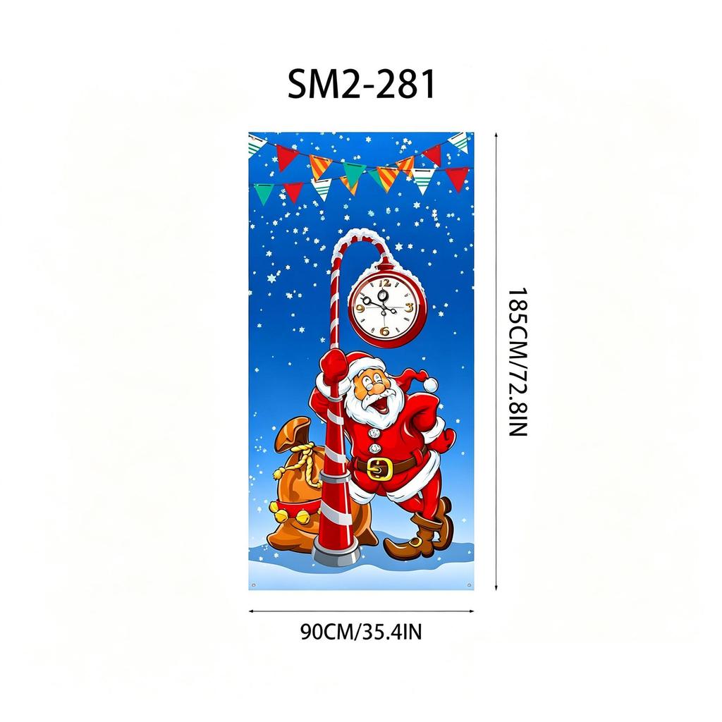 Santa Claus Christmas Hanging Cloth Background Decoration