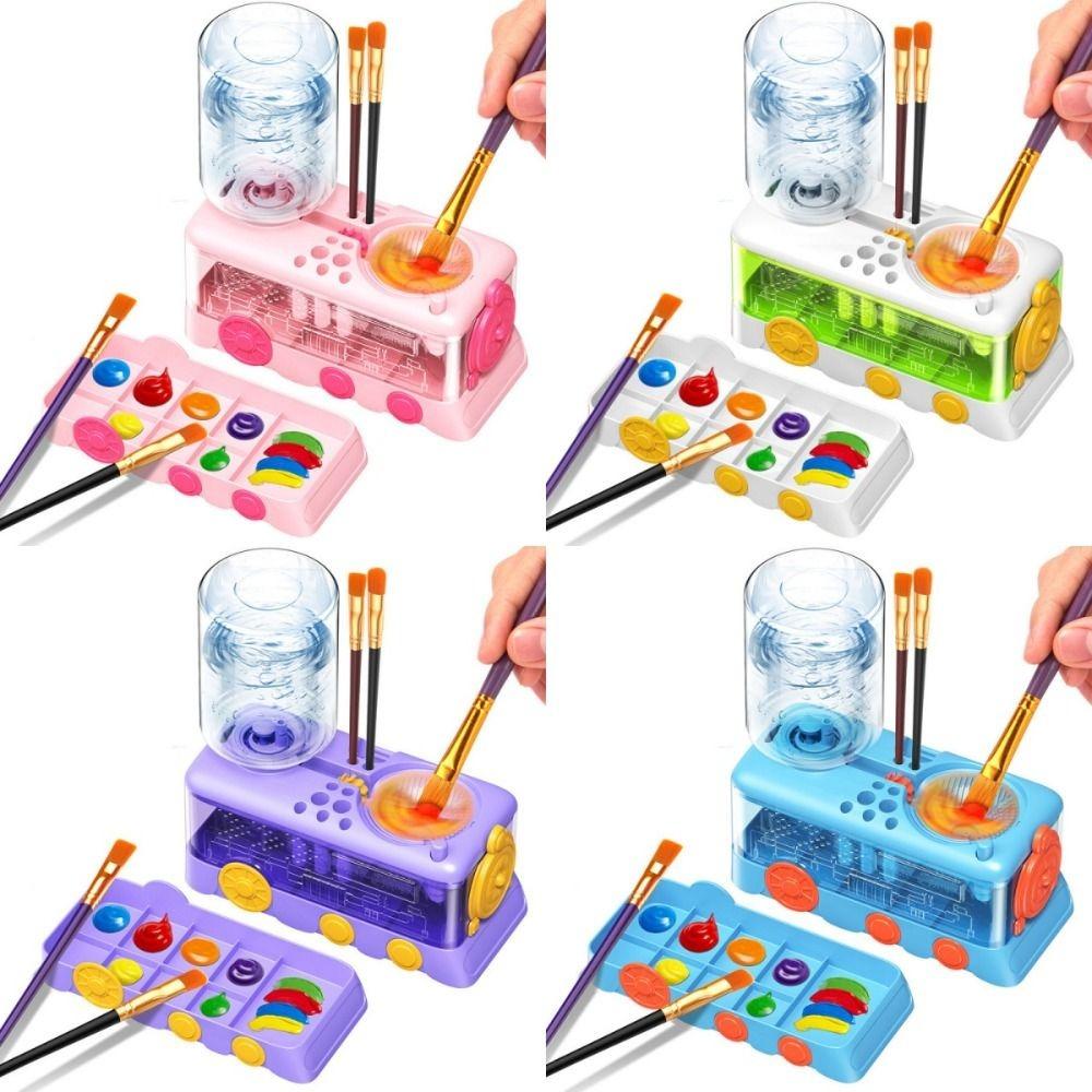 Automatic Water Circulation Paint Brush Clean Device Cleaning Machine Paint Brush Rinser  Kids