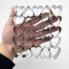 25-Cavity Small Heart Shape Cookie Cutter Set Stainless Steel Biscuit Molds for Valentine Wedding Baking Mini Cookies