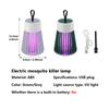 Mosquito Killer Lamp Electric Insect Zapper 2-in-1 USB Bug Trap with LED Light for Bedroom Outdoor Camping Wasps Gnats