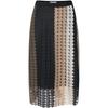 Women's Autumn New Black Mélange A-Line Midi Skirt