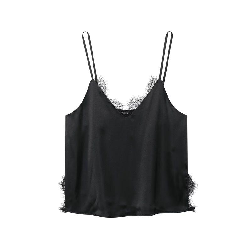 

Kaslead Новая женская одежда Западный стиль Кружево Шелк Сатин Текстура Топ Юбка 8351049 2157074 Top L