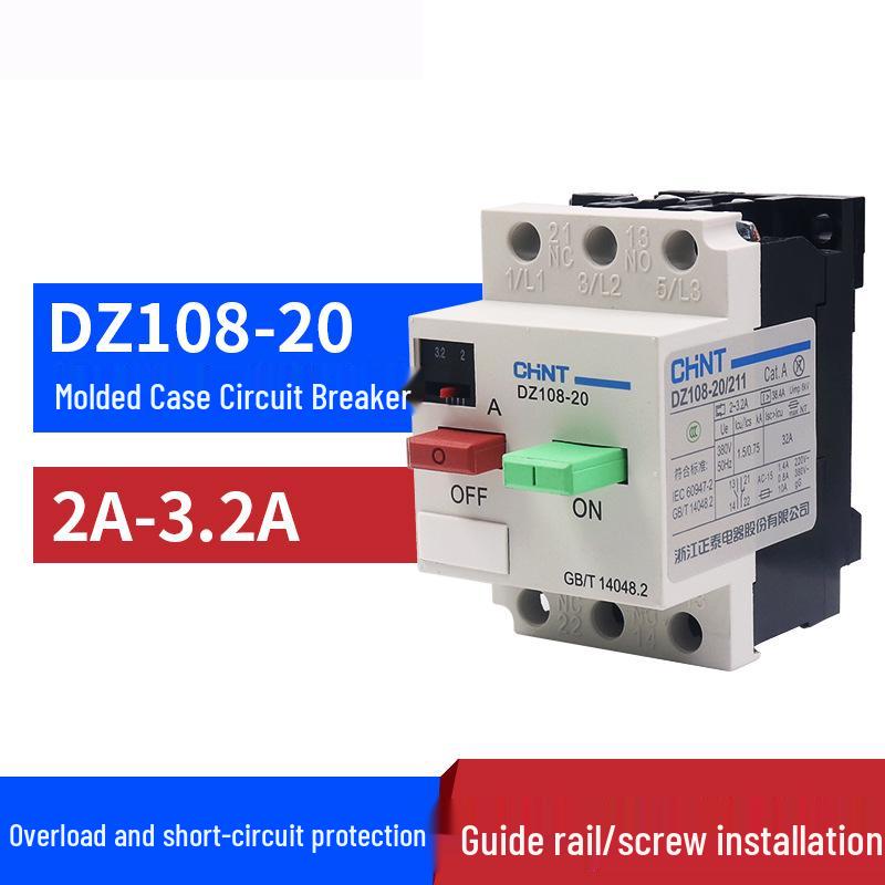 Chint DZ108-20 Motor Protector Circuit Breaker (20A/16A/12.5A/10A/8A/6.3A)