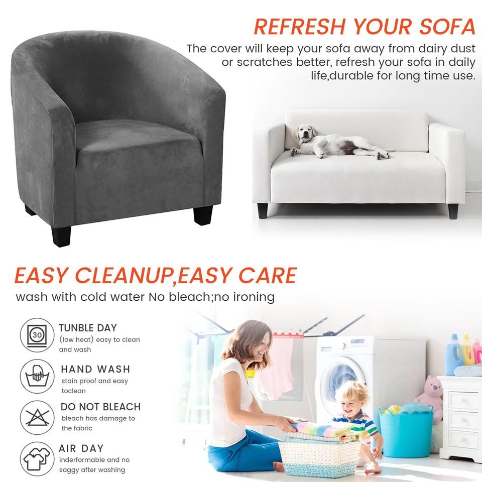 Club Chair Cover Stretch Armchair Slipcover Bar Living Room Tub Protector Cover