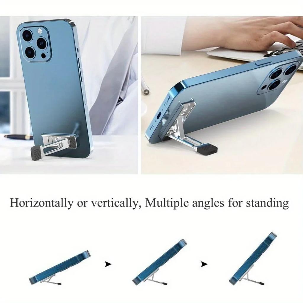 Upgrade {3-speed adjustable} Laptop Stand&Phone Stand Aluminum Foldable Portable Cell Phone Mini Stand Compatible with MacBook