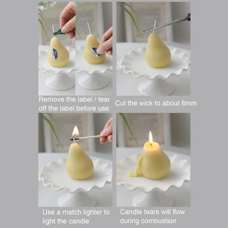 Decorative Spice Candles Charming and Innovative Banana Peach Peach Fruit Candles Home Decoration Household Products