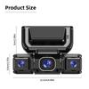 1080P Quad Dashcam mit 4-Kanal-Aufnahme, WiFi, Parkmodus & Smartphone-Synchronisation