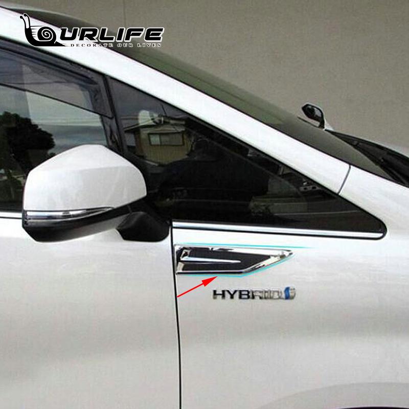 Pentru 2016 2017 2018 Toyota Alphard 30 AH30 Accesorii mașini VELLFIRE ABS Decorație cu frunze cromate pe rechin