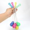 6 Stück Zufällige Farbe Click Clack Ball Lustige Fidget Clack Bälle Kinderparkbälle Outdoor-Spiele