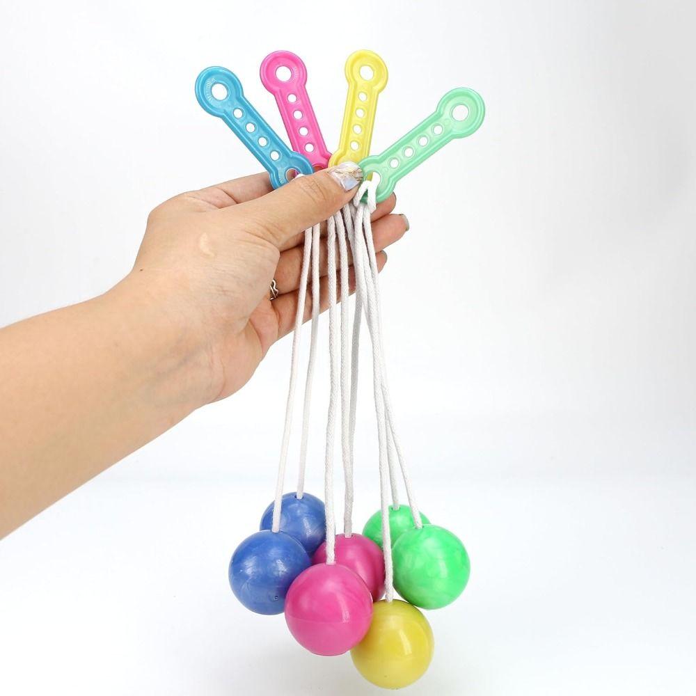 6 Stück Zufällige Farbe Click Clack Ball Lustige Fidget Clack Bälle Kinderparkbälle Outdoor-Spiele