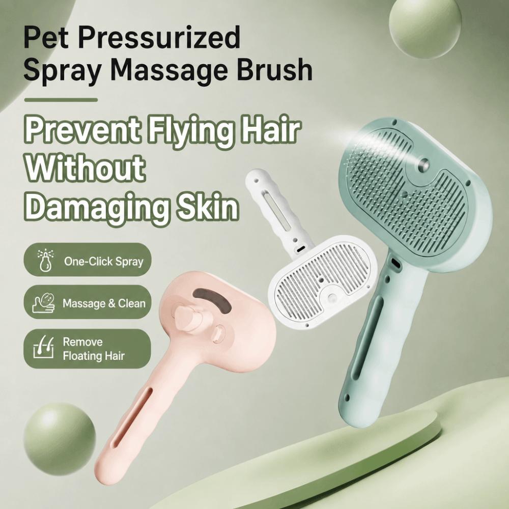 Spray Function Hair Straightener Comb Electric Pet Massage Comb New Steam Brush Pet Grooming