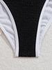 Color-matching Hollow-out One Shoulder Sexy Swimsuit Bikini