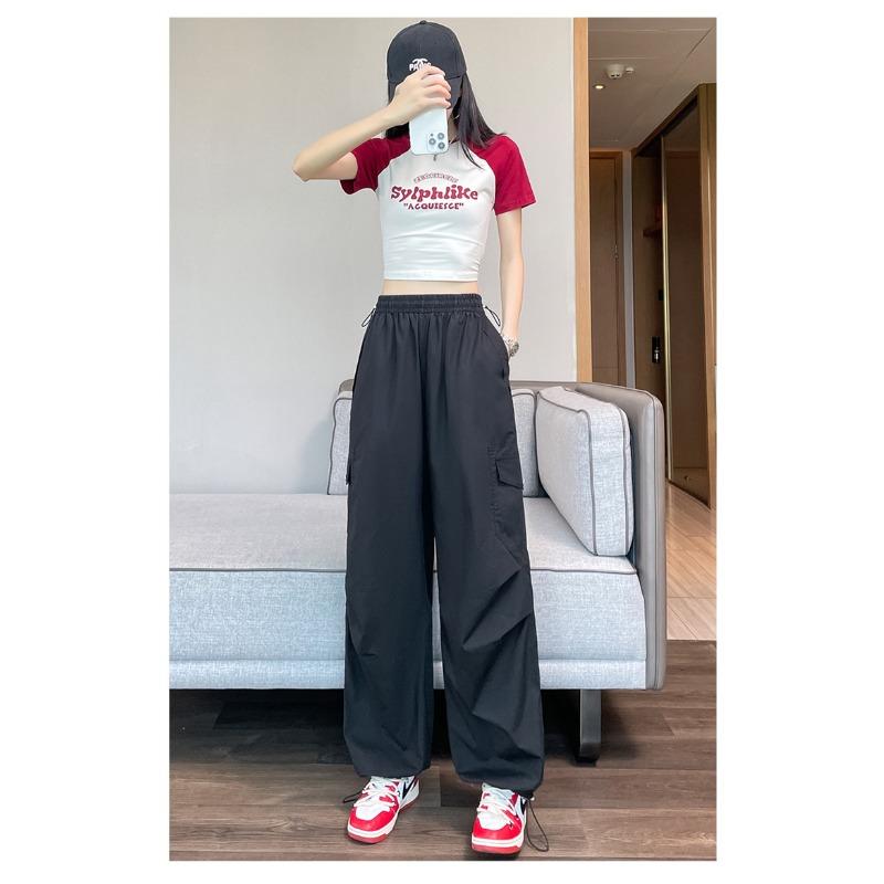 Women's Quick Drying Thin Sports Pants Summer High Waist Casual Convertible Cargo Pants for Outdoor Exercise Fitness