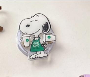 Funny Cartoon Snoopy Magnetic Holder Case For iPhone 12 13 14 15 16 17 Pro Max Cute coffee Snoopy Magsafe Wireless Charge Cover iPhone 16