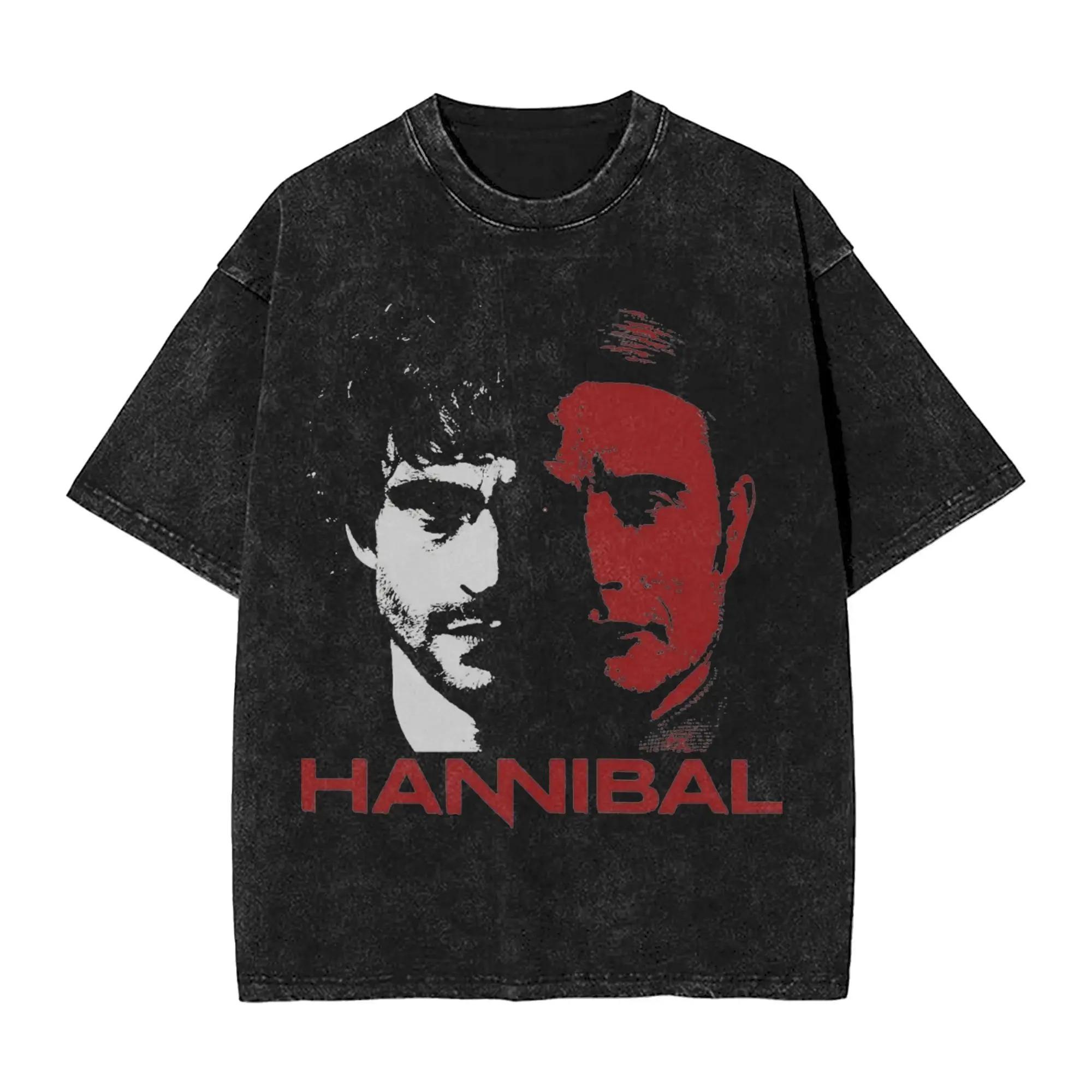 Mads Mikkelsen TShirt for Men Hannibal Hipster Cotton Man Woman tees Highend Luxury hot product Washed Retro Unisex tee M