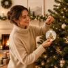 Clear Glowing Christmas Ornament Ball Lighted Decorative Hanging Tree Bauble for Holiday Party Decor